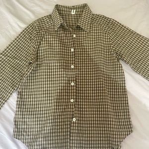 Plaid button down shirt